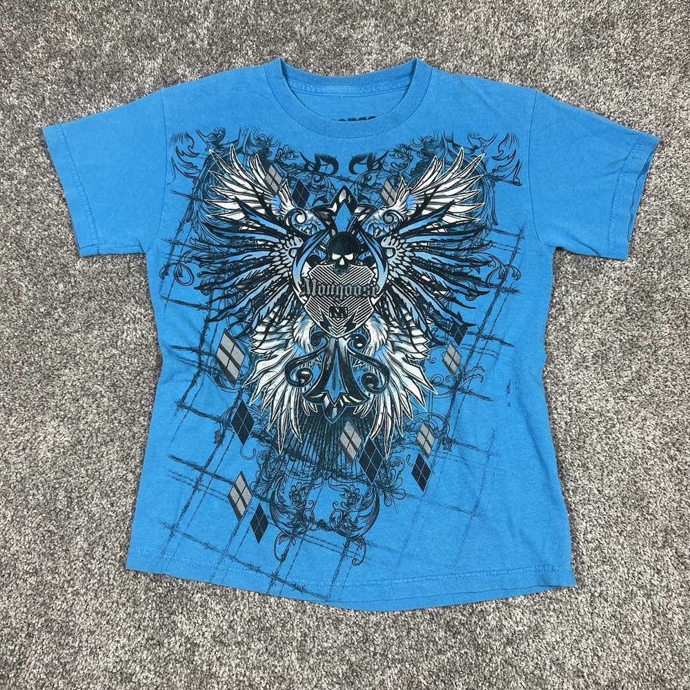 Vintage Mongoose Baby Tee Women's Size XS Cybergoth Punk Y2K Affliction Skater